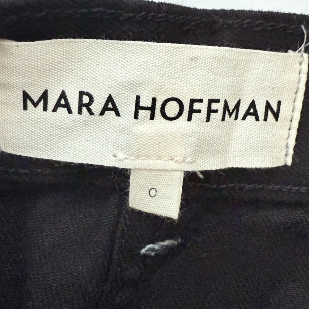 Mara Hoffman Skirt Women size 0 Nikita Denim Jean Slit Pencil Midi Black Organic - Picture 4 of 6